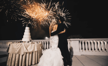 Dean Michaels Studio Dean Michaels Studio Bride and Groom watching fireworks