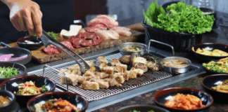 The 20 Best Korean BBQ Restaurants in New Jersey Chef preparing dinner at Wooga, one of the Best Korean BBQ Restaurants in New Jersey